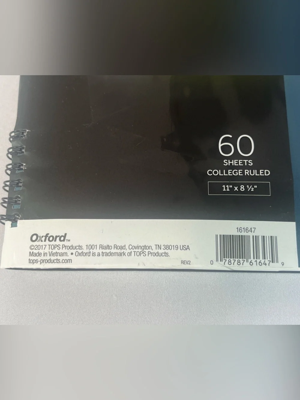 Oxford Stone Paper Notebook - Teal and Black Cover - Picture 3 of 4